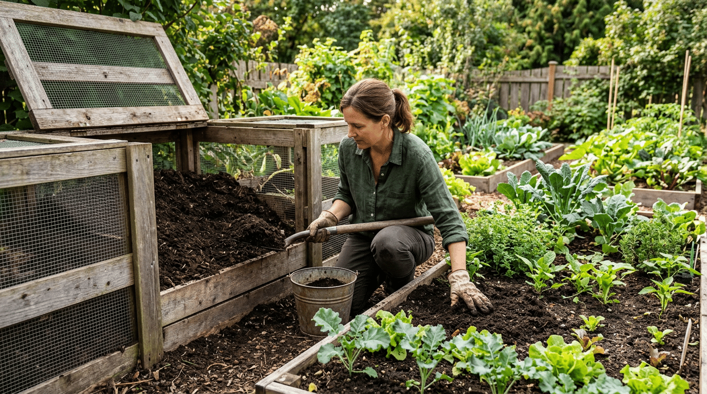 Harvest and Apply Your Finished Compost to Garden Beds