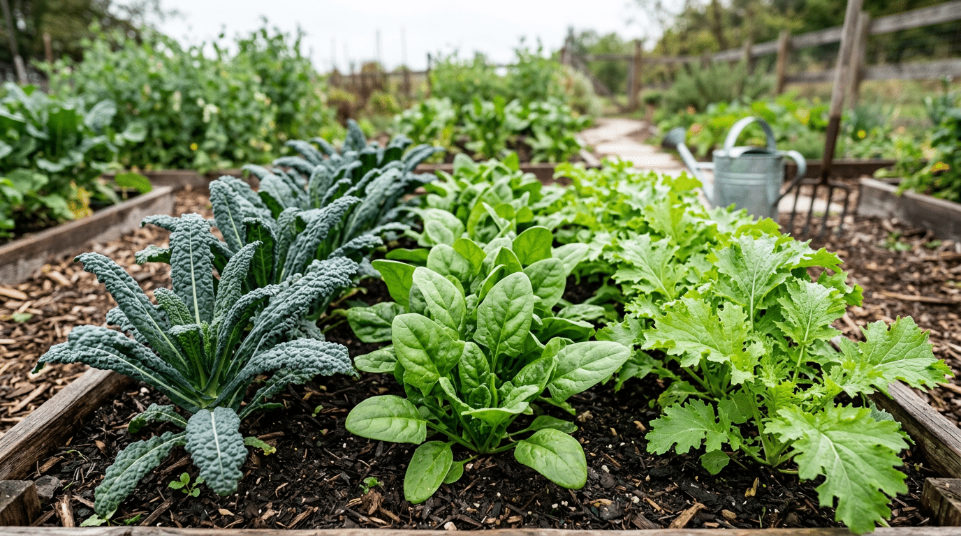 Spinach, Kale, and Mustard Greens: Cool-Season Leafy Vegetables Worth Growing