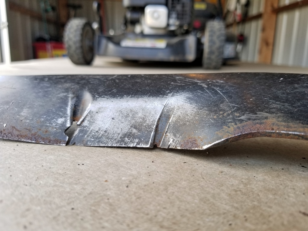 Visible Dents, Nicks, or Bending in the Blade Itself